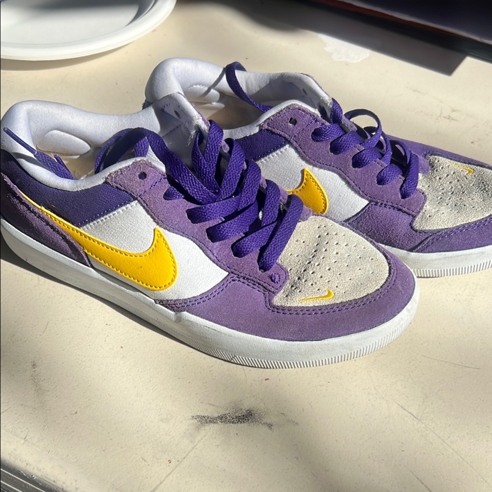 Nike Kids Sneakers in Purple and Yellow